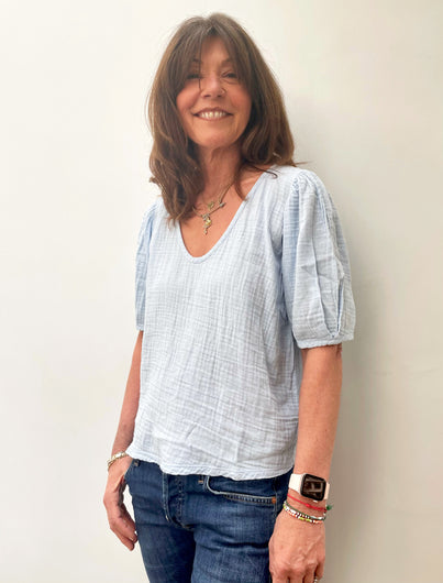 VELVET Louisa Top in Ice