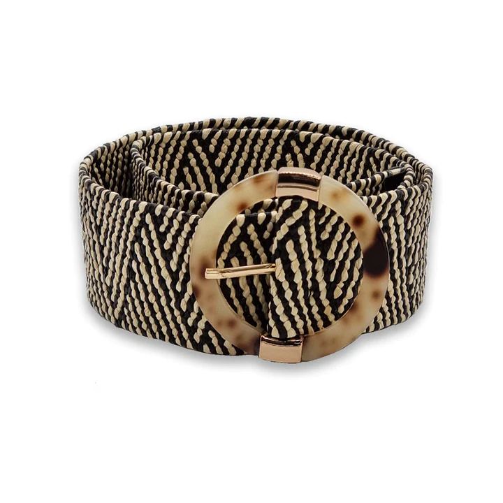 NOOKI Kayleigh Belt in Black & White