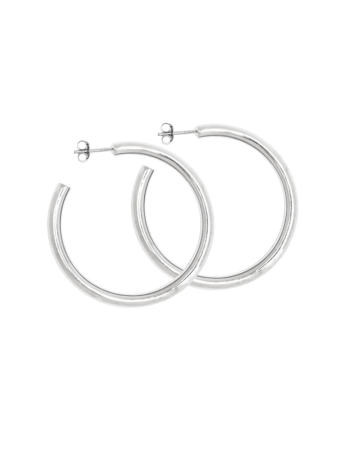Tilly Sveaas Classic 4cm Silver Hoops